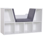 Bookcase Storage Reading Seat Unit Kids Adults Six Cubes | One Size | White