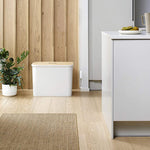 Collect Recycling Solution Bin & Lid Gift Set 76 L, White/taupe/birch