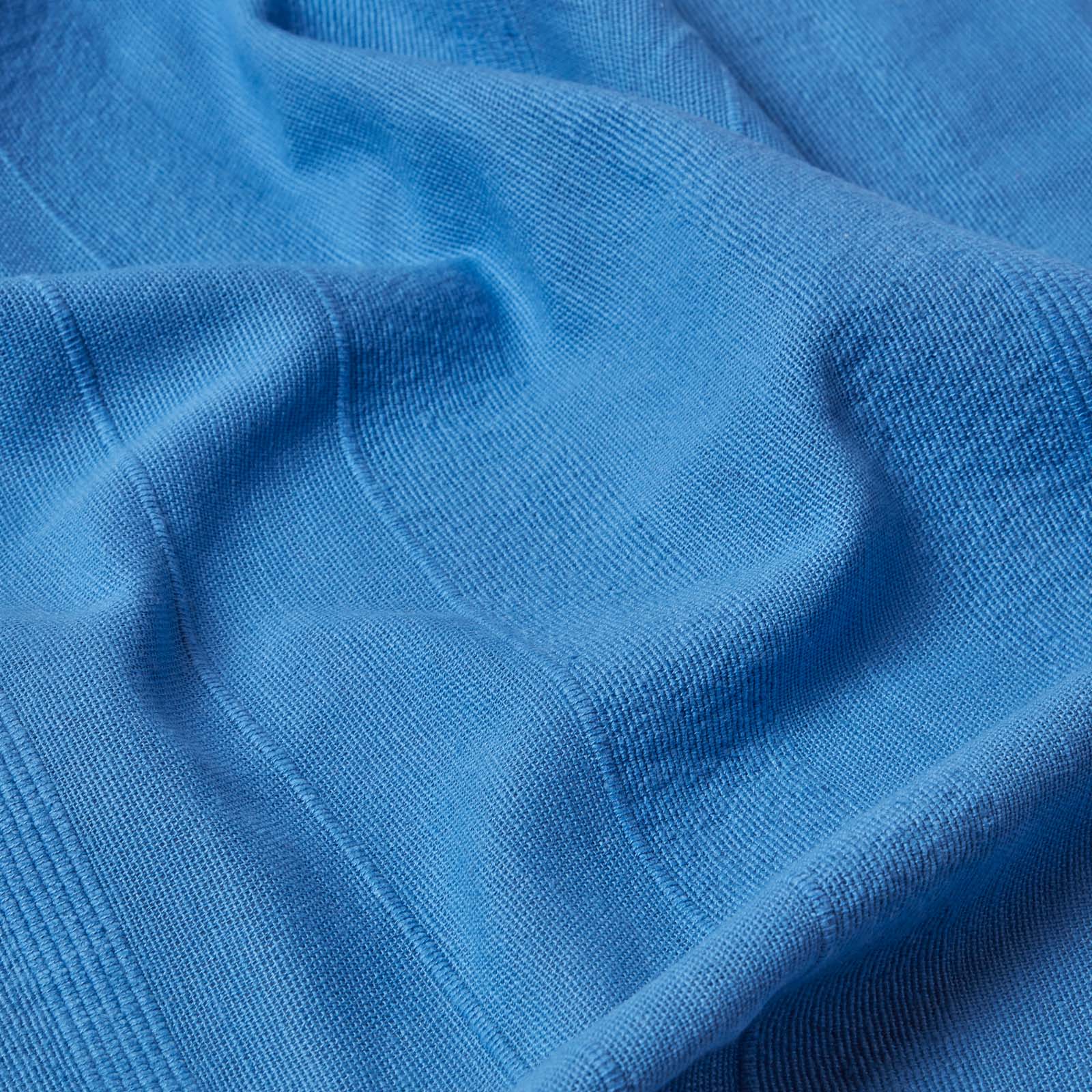 Cotton Rajput Ribbed Throw | 255cm x 360cm | Blue