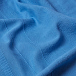 Cotton Rajput Ribbed Throw | 225cm x 255cm | Blue