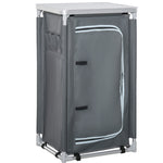 Outdoor 3-shelf Camping Cupboard Kitchen Station Cook Table