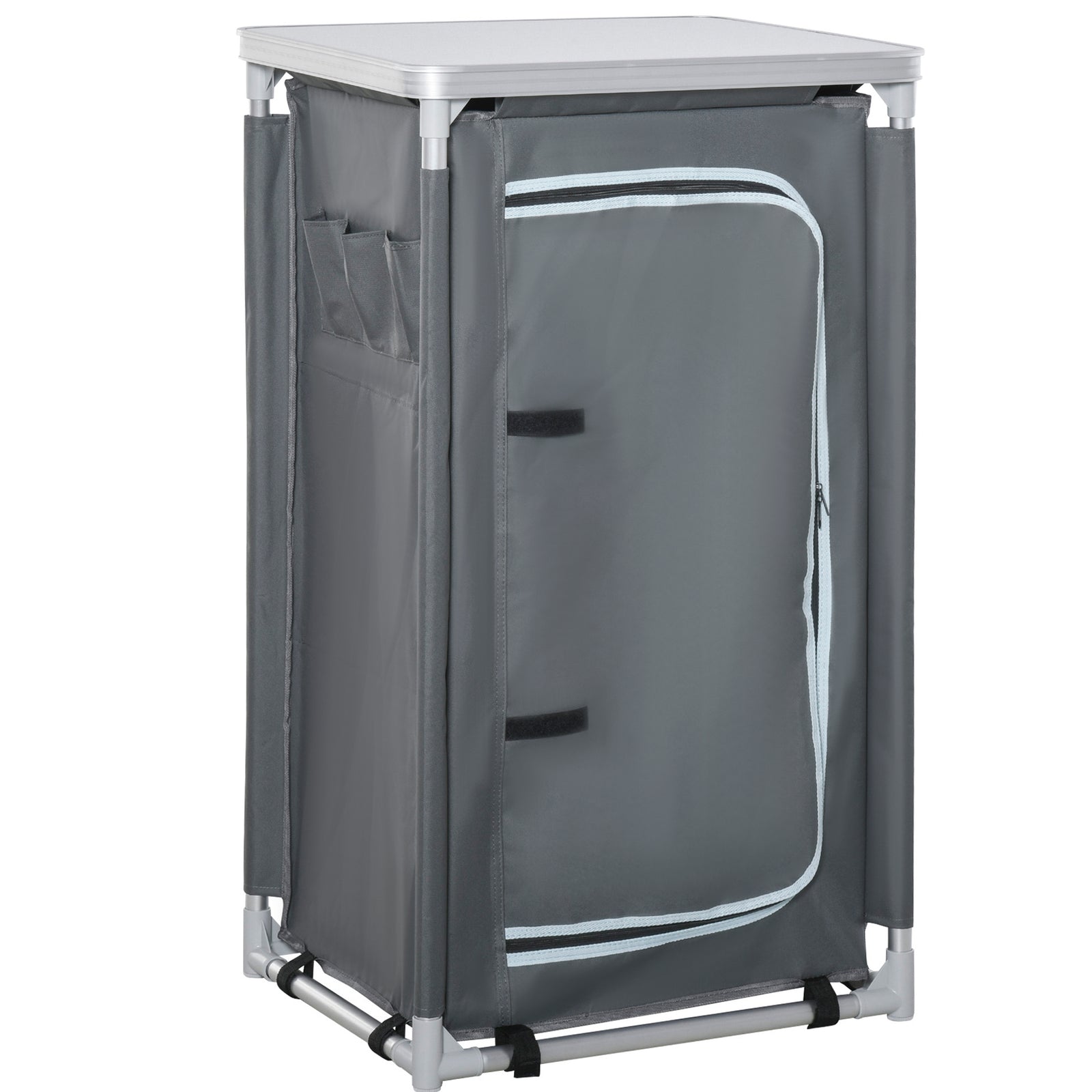 Outdoor 3-shelf Camping Cupboard Kitchen Station Cook Table