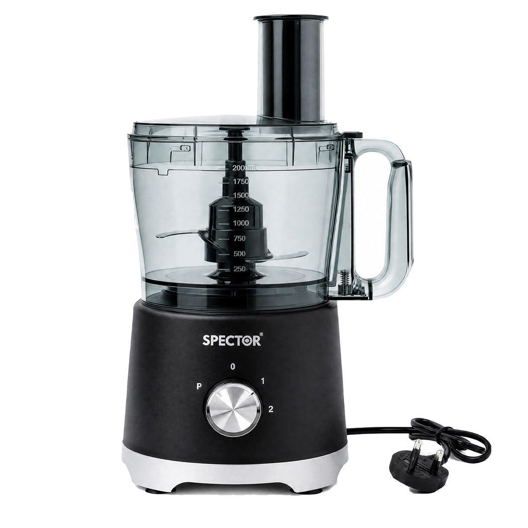 Spector Food Processor 1500w 2-speed Pulse 2.5l Chopper 1.5l Glass Jug