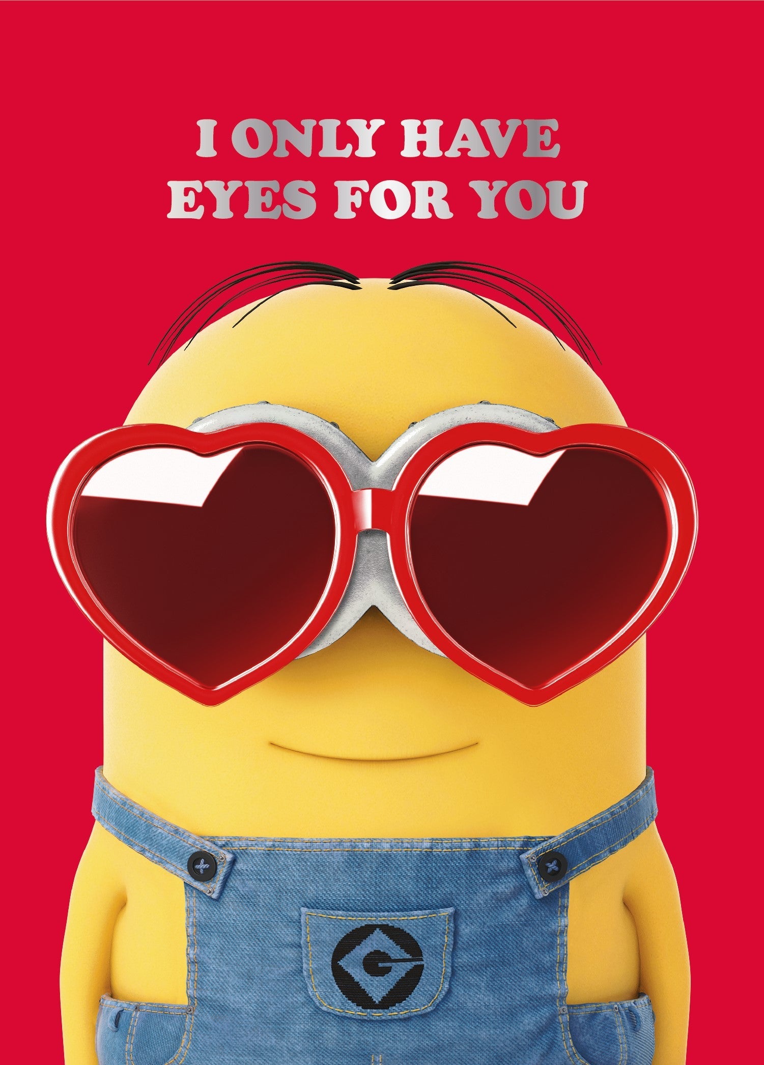Despicable Me Minions 'i Only Have Eyes For You!' Valentine's Day Card Official Product