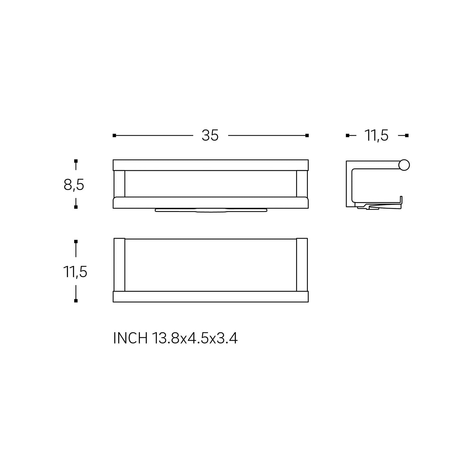 Bathroom Shelf, Bathroom Organizer, Chrome , Architect S+ Collection