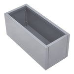 Zinc Galvanized Steel Planter Box With Drainage Hole –rectangle Raised Planter Box Outdoor Balcony Garden Trough Pot | Large | Light Grey