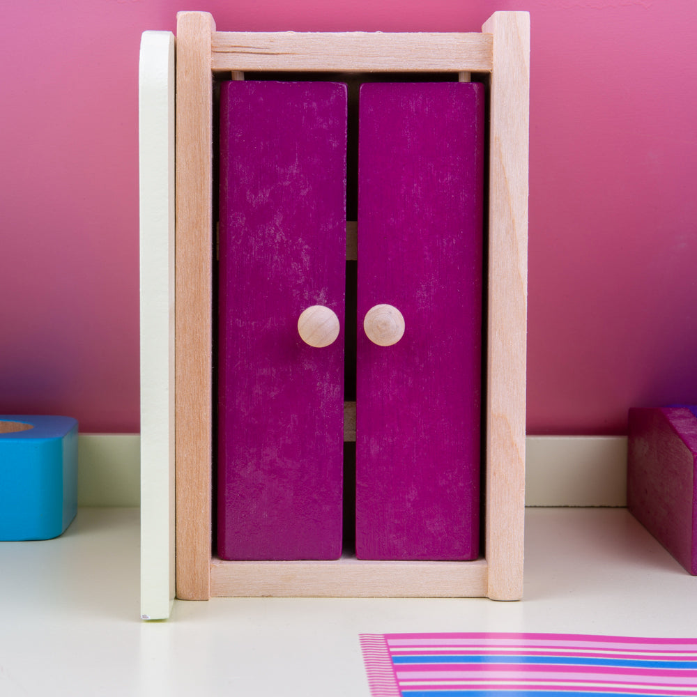 Wooden Dolls House Furniture Set, Includes 27 Play Pieces