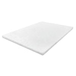Mattress Topper Memory Foam Bamboo Charcoal Washable Cover | King | White