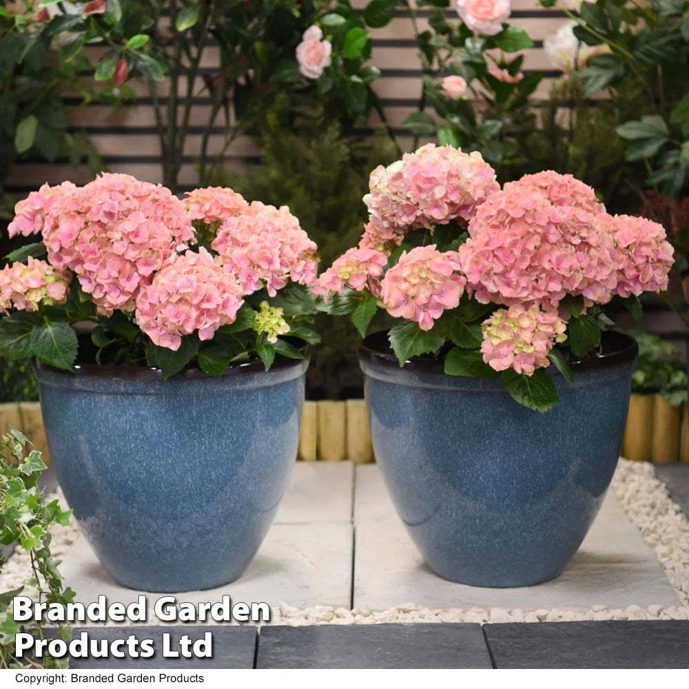 Garden_Gear Large Glazed Effect Planter Garden Patio Outdoor Plastic 39.5cm
