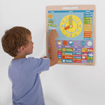 Wooden Magnetic Weather Board, Includes 73 Play Pieces