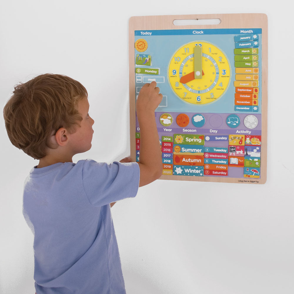 Wooden Magnetic Weather Board, Includes 73 Play Pieces