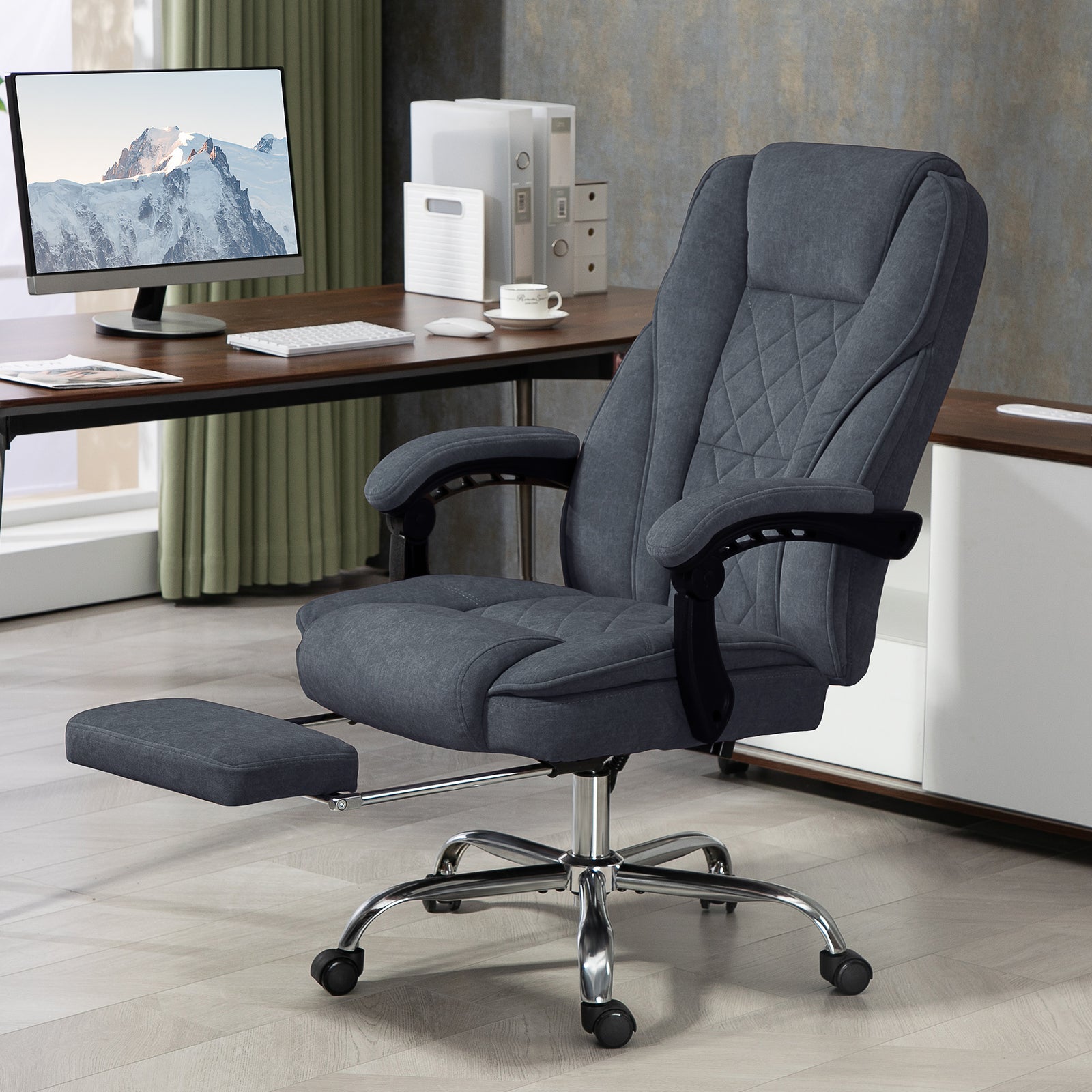 Massage Chair, Reclining Desk | Dark Grey