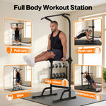 Centra Pull Up Station 9-height Adjustable 150kg Carbon Steel Black