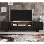 Blackridge Tv Unit 200cm - Fluted Design | Oak