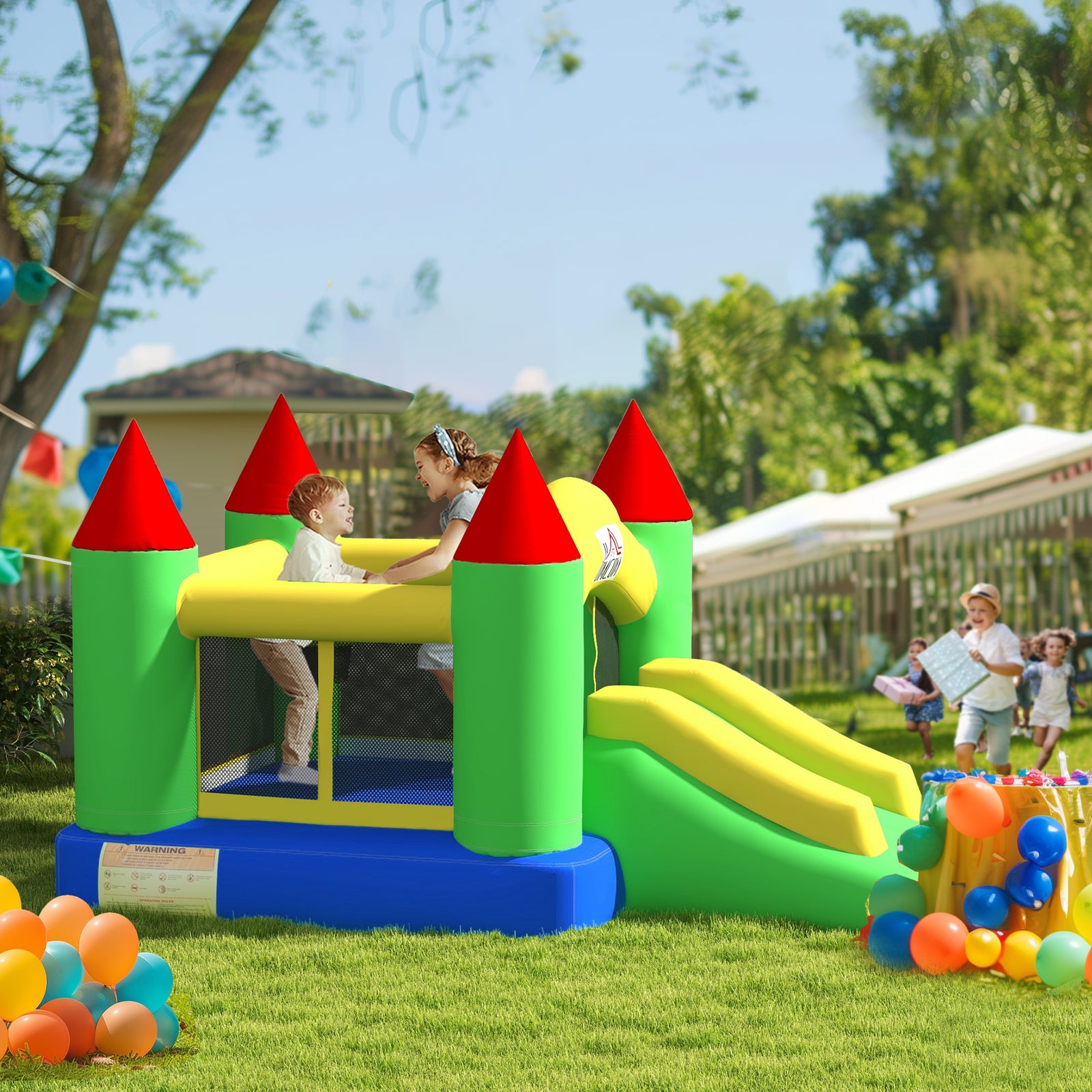 Bouncy Castle With Slide Inflatable Bouncer Kids Jumper Bounce Castle