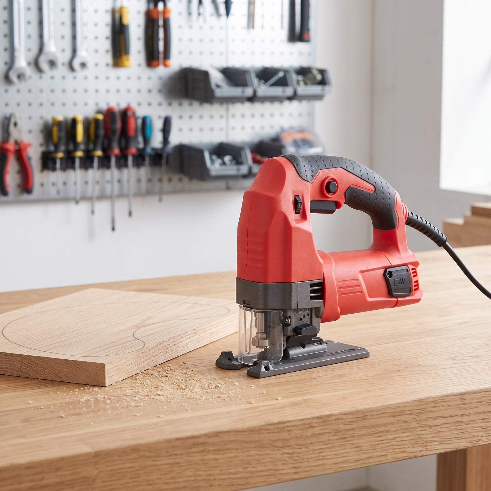 Breeins 1100w Electric Jigsaw With 6 Variable Speeds And 10 Cutting Blades