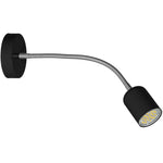 Maxi Wall Lamp 1xgu10 High Quality Hand Made Scandi Style Wall Light Stylish Subtle And Fully Adjustable | Black