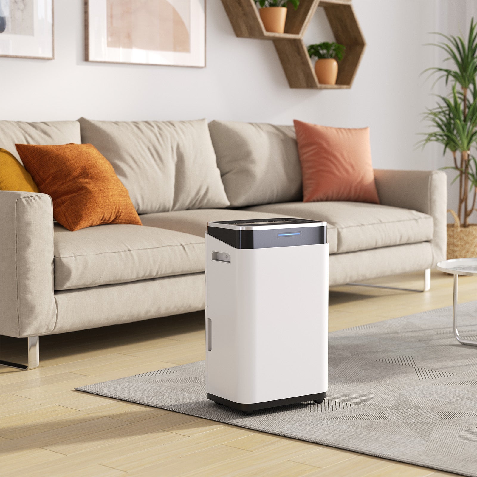 20l/day Smart Dehumidifier With Wi-fi Control, 6.5l Tank & Timer – Quiet, Powerful, And Portable With Led Display And Wheels，ideal For Large Room