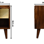 Mini Manila Gold 1 Drawer Bedside