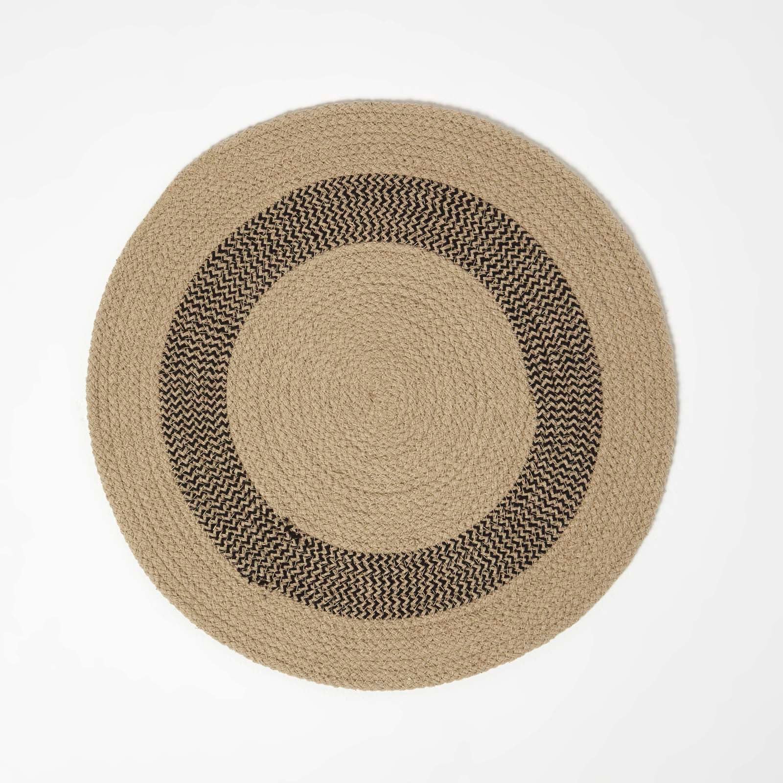 Braided 100% Cotton Round Placemats Set Of 4 | 40cm | Linen