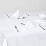 Cotton Plain Table Runner | White