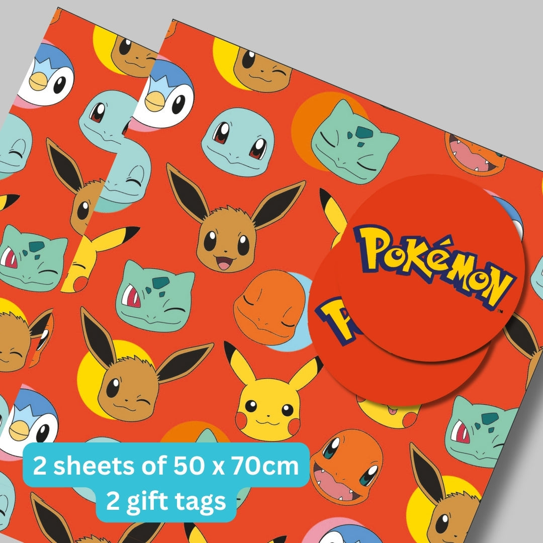 2 Sheets & 2 Tags Wrapping Paper