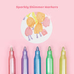 Shimmer Markers - 6pc Kids Marker Pens