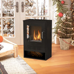 HOMCOM Ethanol Fireplace Stove With Shelf 0.9l Burns For Up To 3.3h