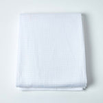 Organic Cotton Waffle Blanket/ Throw | 228cm x 228cm | White