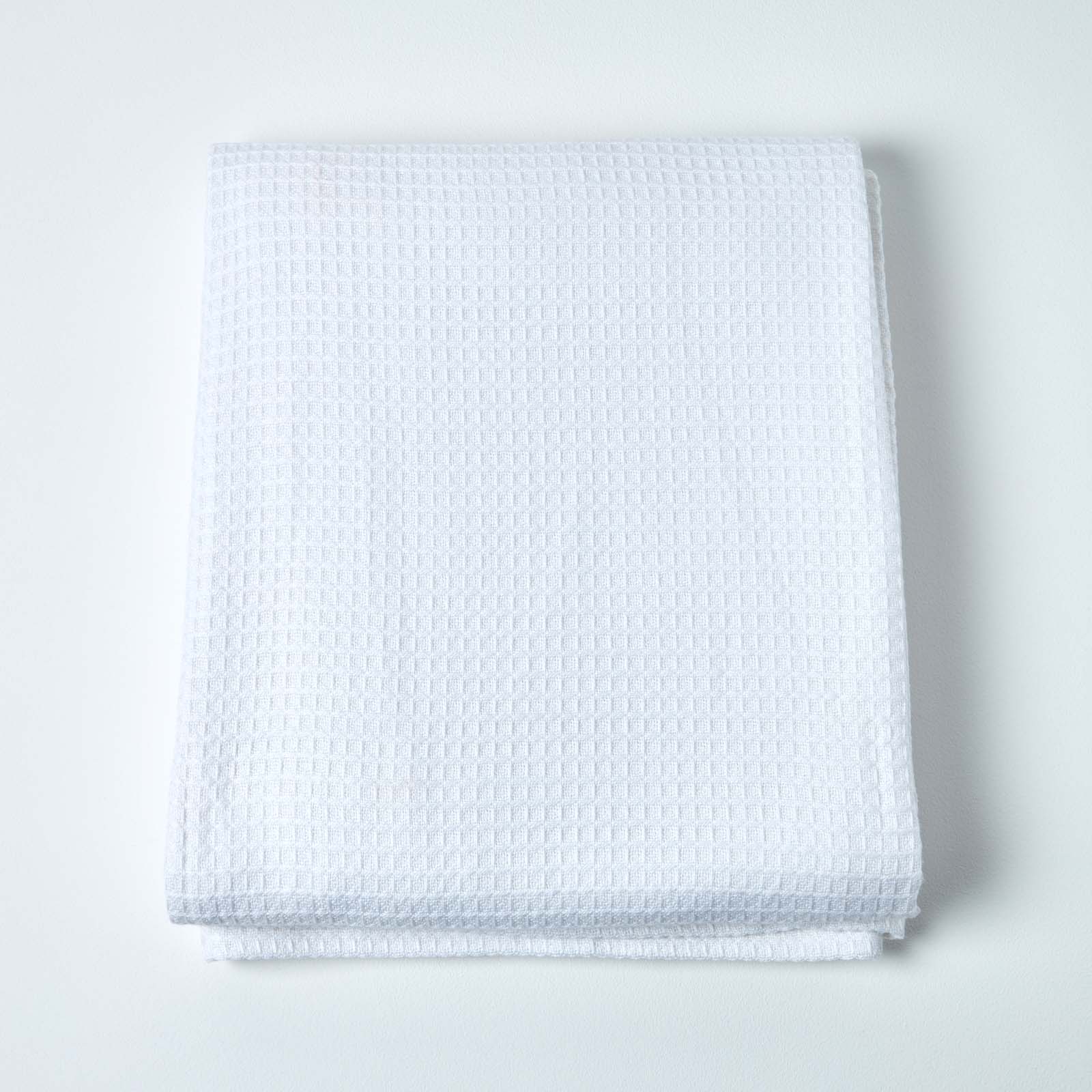 Organic Cotton Waffle Blanket/ Throw | 250cm x 230cm | White