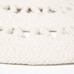 Crochet Braided Round Rug | 70cm x 70cm | Natural