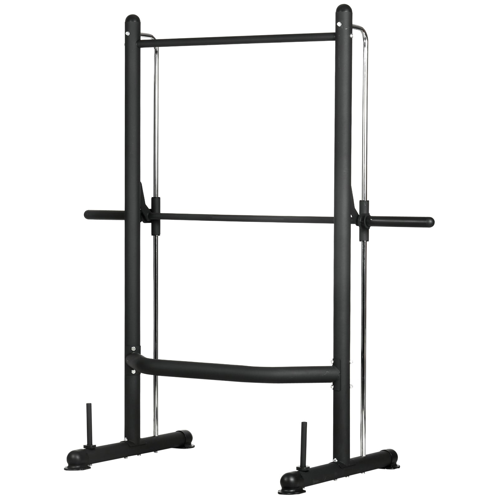 Adjustable Squat Rack With Pull-up Bar For Home Gym | Black