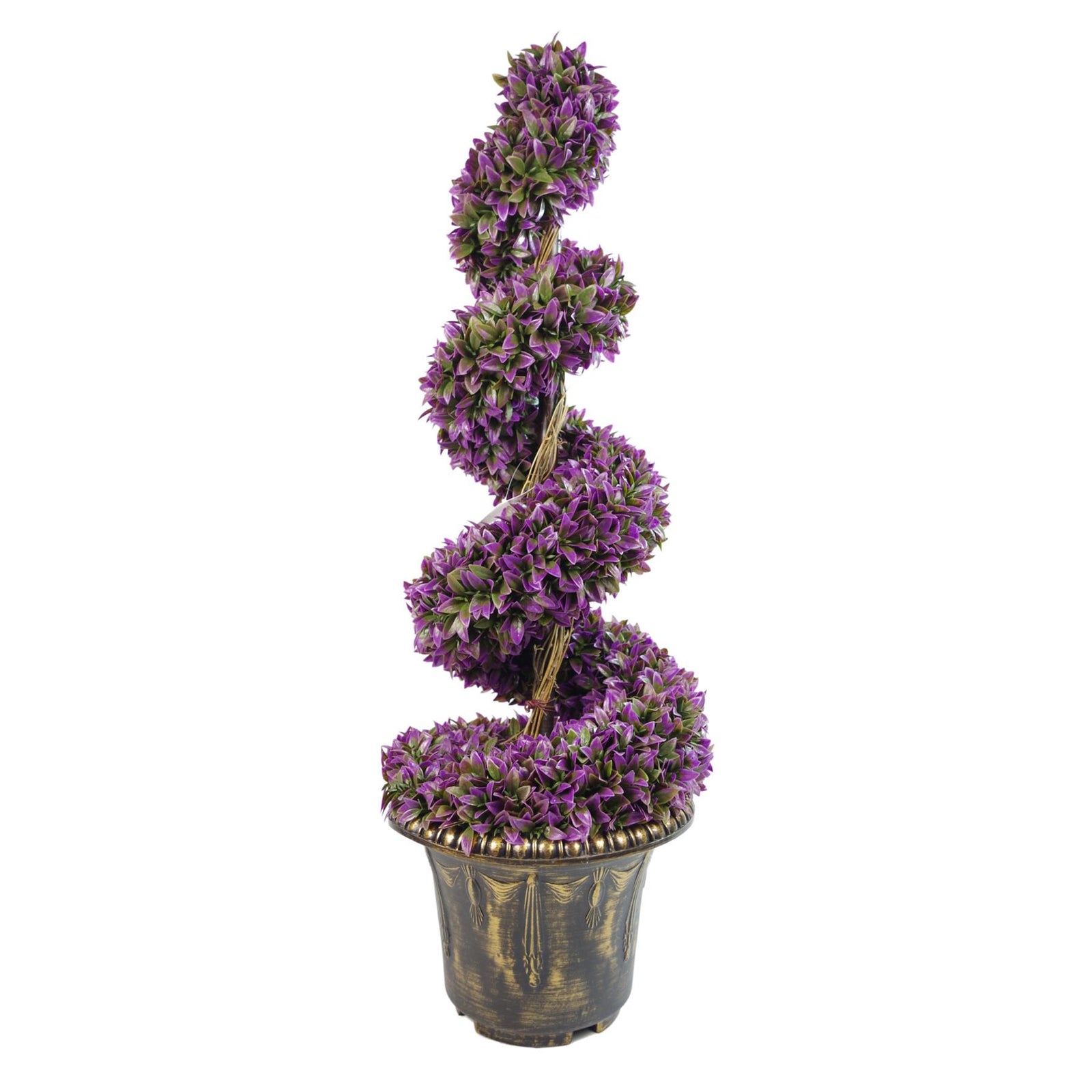 90cm Purple Large  Spiral With Decorative Planter