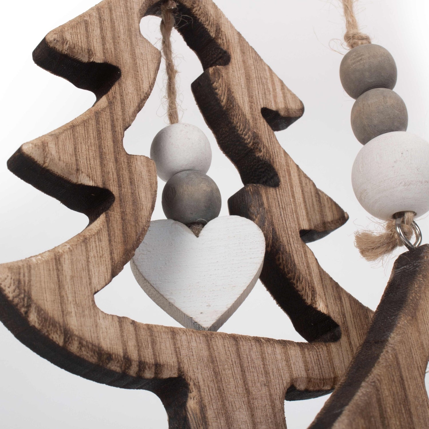 Wicker Set Of 2 Hanging Christmas Trees