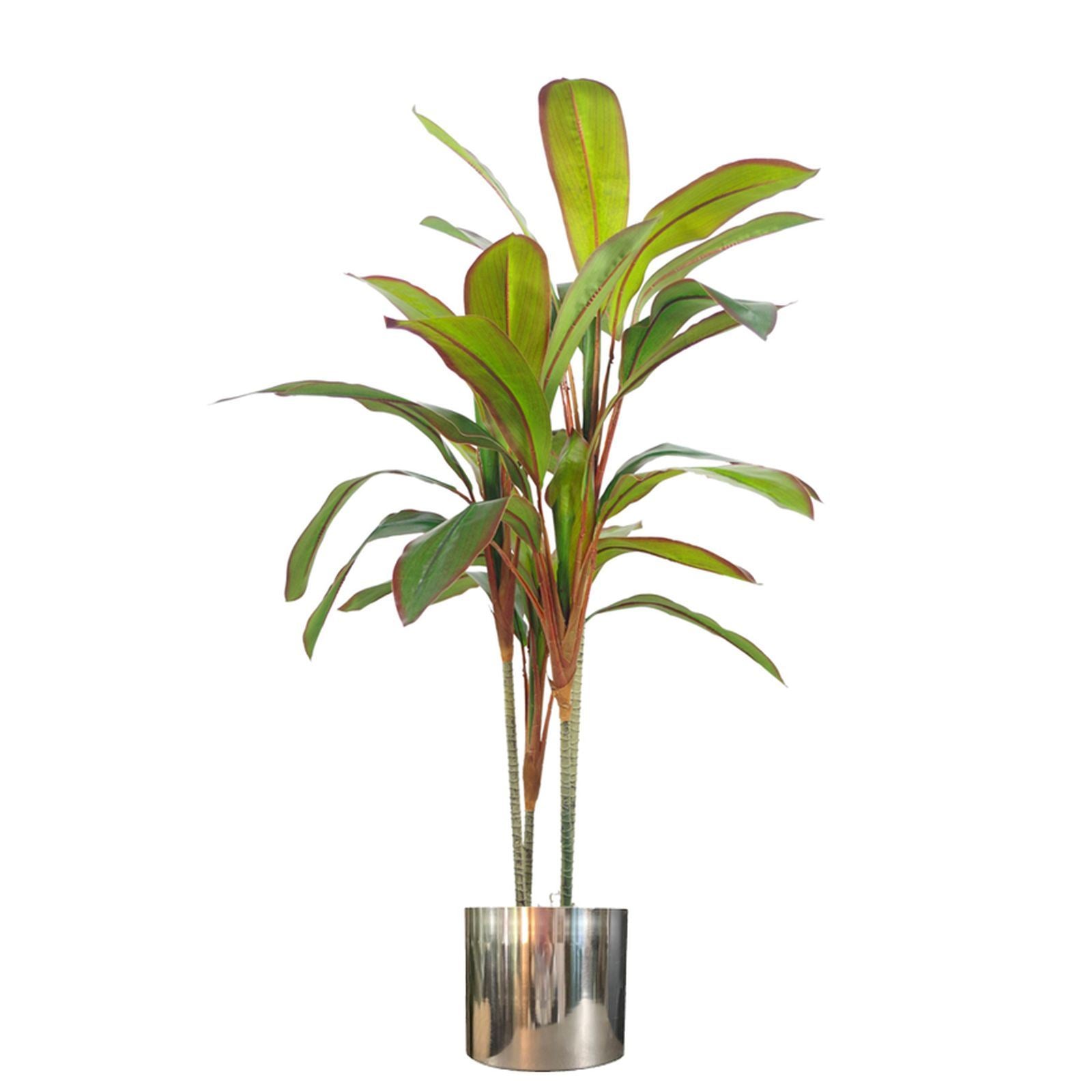 Metal Planter Plant Pot With Polished Silver Finish 20 X 18cm