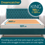 Electric Blanket Heated Bed Underblanket Polyester Detachable Control 3 Heat Settings | King | White