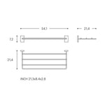 Towel Rack, Screw-in Or Self-adhesive, Matt Black, Next Collection