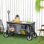 Folding Garden Trolley With Folding Board | Dark Gray