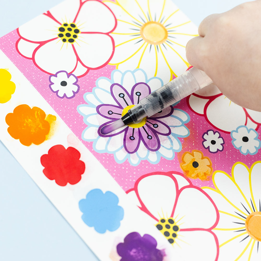 Paint-a-picture Set (Butterflies & Flowers) - 16-page Nature Painting Book