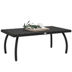 90 Cm Rattan Garden Coffee Table Wicker Outdoor Table Furniture | Black