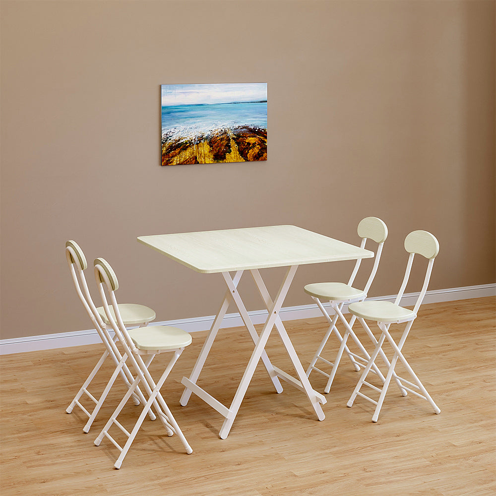 Folding Wooden Dining Table | 80cm x 80cm | White