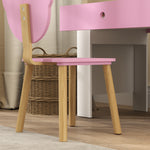 AIYAPLAY Kids Desk And Chair Set, Children Writing Table With Drawer, Pink