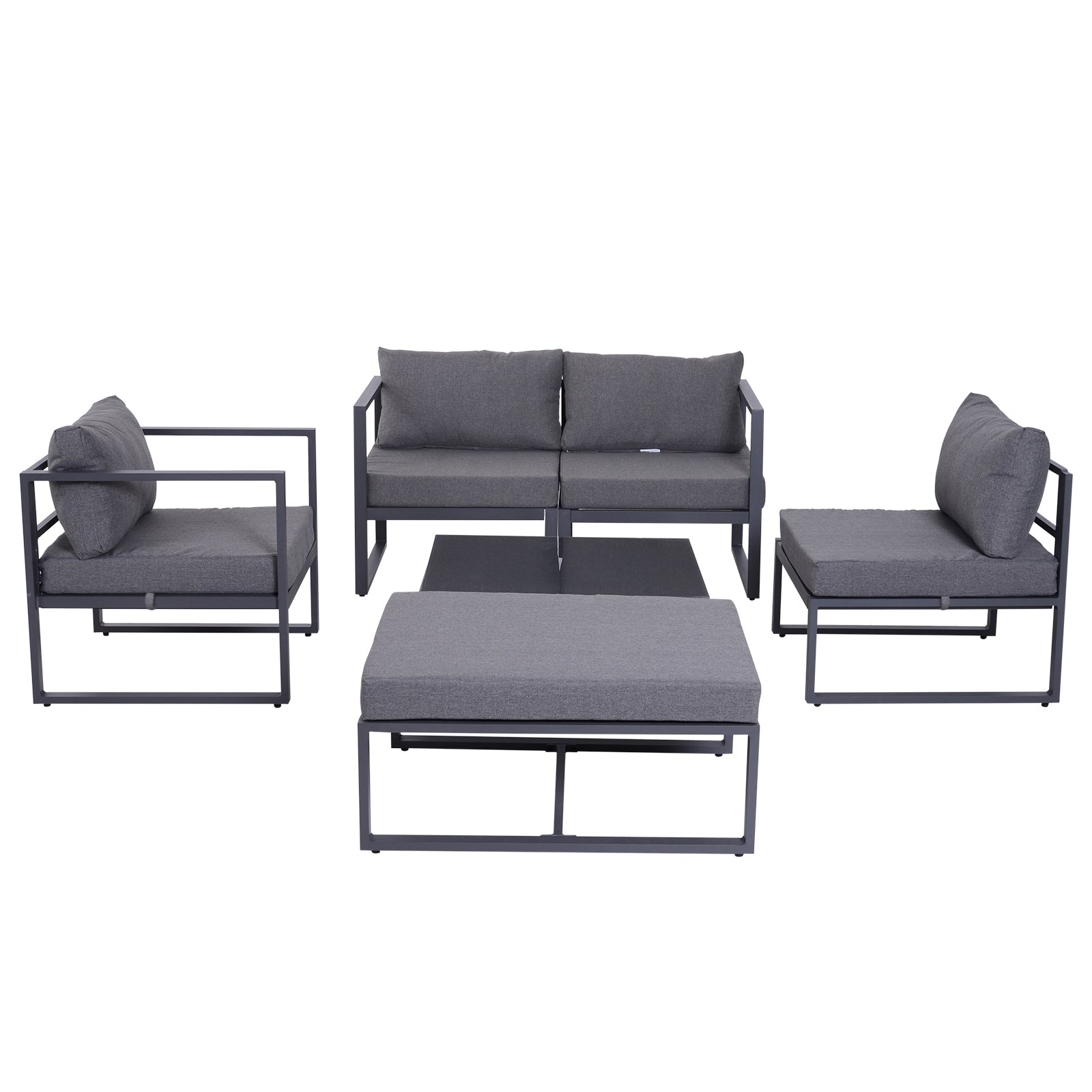 6pcs Garden Sectional Set W/ Coffee Table