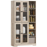 172cm Tall Kitchen Cupboard, Pantry Storage Cabinet | Light Grey