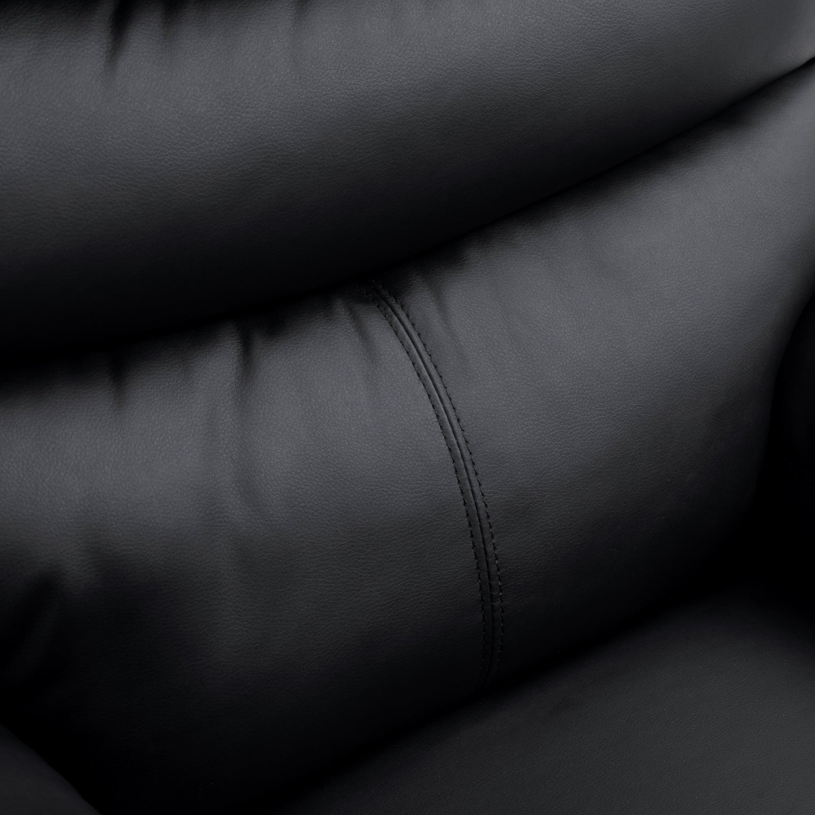 Manual Recliner Chair Armchair W/ Footrest Black