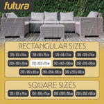 Rectangular Waterproof Garden Furniture Cover, Outdoor Patio Weatherproof Rattan Sofa Shield | 213 x 132 x 72cm | Black