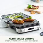 Bistro 6-in-1 Contact Grill And Griddle, Pfas-free Non-stick Ceramic | Silver