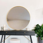 Rei - Round Metal Circle Mirror | 90cm x 90cm | Gold