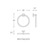 Towel Ring, 20cm, Chrome, Hidden Fixings, Start Collection