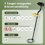 Deep Professional Metal Detector Hunt Treasure Gold Coins Waterproof | Black